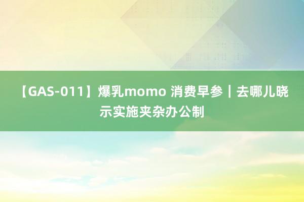 【GAS-011】爆乳momo 消费早参｜去哪儿晓示实施夹杂办公制